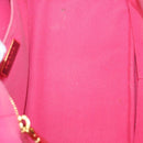 PRADA Kanapa PM Hand Bag Canvas Pink Silver Auth 129944-16