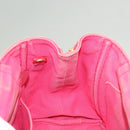 PRADA Kanapa PM Hand Bag Canvas Pink Silver Auth 129944-17