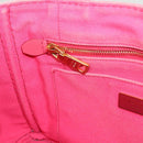 PRADA Kanapa PM Hand Bag Canvas Pink Silver Auth 129944-19