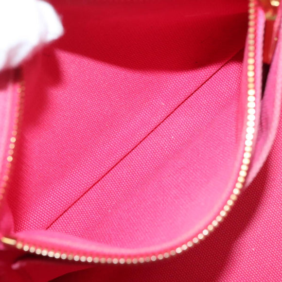 PRADA Kanapa PM Hand Bag Canvas Pink Silver Auth 129944