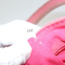 PRADA Kanapa PM Hand Bag Canvas Pink Silver Auth 129944-21