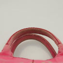 PRADA Kanapa PM Hand Bag Canvas Pink Silver Auth 129944-8
