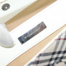 BURBERRY Nova Check Shoulder Bag Canvas Beige Silver Auth 129947-11