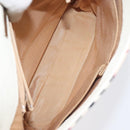 BURBERRY Nova Check Shoulder Bag Canvas Beige Silver Auth 129947-12