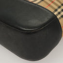 BURBERRY Nova Check Tote Bag Canvas Beige Gold Auth 129949-13