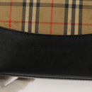BURBERRY Nova Check Tote Bag Canvas Beige Gold Auth 129949-14