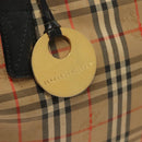 BURBERRY Nova Check Tote Bag Canvas Beige Gold Auth 129949-15