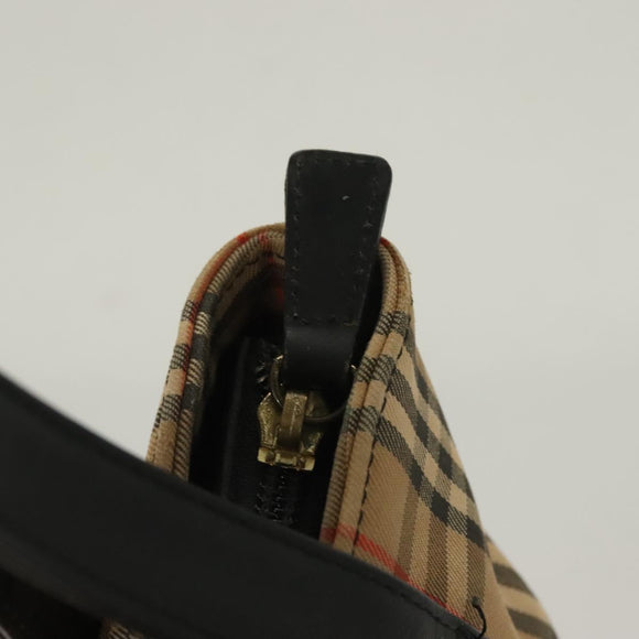 BURBERRY Nova Check Tote Bag Canvas Beige Gold Auth 129949