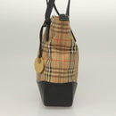 BURBERRY Nova Check Tote Bag Canvas Beige Gold Auth 129949-4