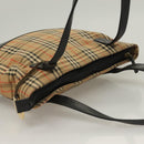 BURBERRY Nova Check Tote Bag Canvas Beige Gold Auth 129949-6