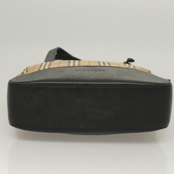 BURBERRY Nova Check Tote Bag Canvas Beige Gold Auth 129949