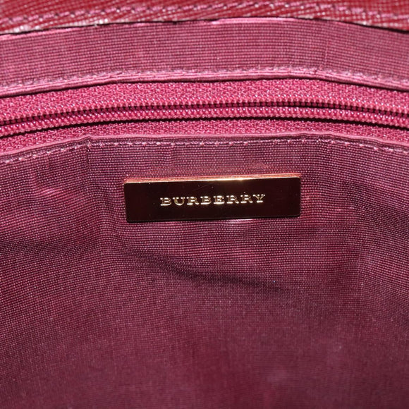 BURBERRY Nova Check Tote Bag Canvas Beige Gold Auth 129950