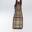 BURBERRY Nova Check Tote Bag Canvas Beige Gold Auth 129950-4