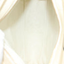 CHANEL Tote Bag Canvas White Gold CC Auth 129951-11