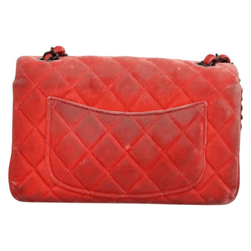 CHANEL Matelasse Chain Shoulder Bag Velor Pink CC Auth 129957 - 0