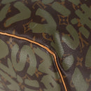 LOUIS VUITTON Monogram Graffiti Keepall 50 Boston Bag Khaki M92196 Auth 129961V-10