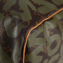 LOUIS VUITTON Monogram Graffiti Keepall 50 Boston Bag Khaki M92196 Auth 129961V-14