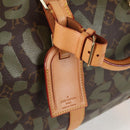 LOUIS VUITTON Monogram Graffiti Keepall 50 Boston Bag Khaki M92196 Auth 129961V-17