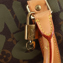 LOUIS VUITTON Monogram Graffiti Keepall 50 Boston Bag Khaki M92196 Auth 129961V-19