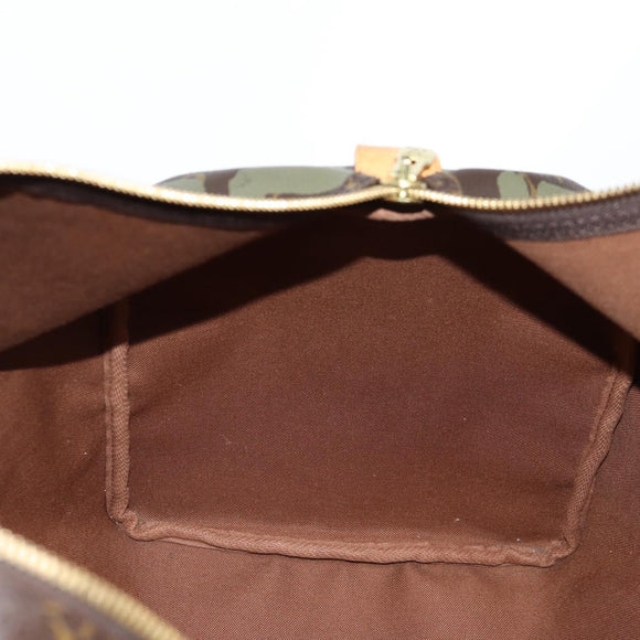 LOUIS VUITTON Monogram Graffiti Keepall 50 Boston Bag Khaki M92196 Auth 129961V