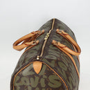 LOUIS VUITTON Monogram Graffiti Keepall 50 Boston Bag Khaki M92196 Auth 129961V-7