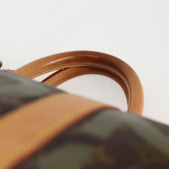 LOUIS VUITTON Monogram Graffiti Keepall 50 Boston Bag Khaki M92196 Auth 129961V