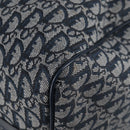 Christian Dior Trotter Canvas Boston Bag Navy Gold Auth 129964V-13