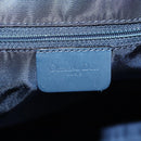 Christian Dior Trotter Canvas Boston Bag Navy Gold Auth 129964V-15