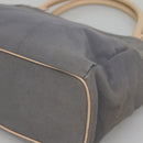 Burberrys Blue Label Tote Bag Canvas Gray Silver Auth 129965-9