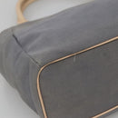 Burberrys Blue Label Tote Bag Canvas Gray Silver Auth 129965-14