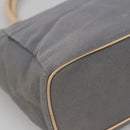 Burberrys Blue Label Tote Bag Canvas Gray Silver Auth 129965-16
