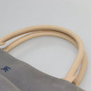 Burberrys Blue Label Tote Bag Canvas Gray Silver Auth 129965-8