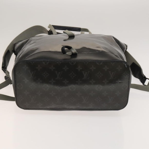LOUIS VUITTON Monogram Eclipse Glaze Zipped Tote Backpack M43900 LV Auth 129972