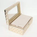 CHANEL Matelasse Jewelry Case Jewelry Box Lamb Skin Gold CC Auth 129974SM-8