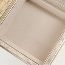 CHANEL Matelasse Jewelry Case Jewelry Box Lamb Skin Gold CC Auth 129974SM-21