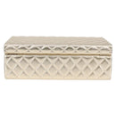 CHANEL Matelasse Jewelry Case Jewelry Box Lamb Skin Gold CC Auth 129974SM-2