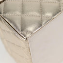 CHANEL Matelasse Jewelry Case Jewelry Box Lamb Skin Gold CC Auth 129974SM-7