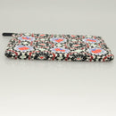 CHANEL Matelasse COCO Mark Pouch Nylon Multicolor CC Auth 129976V-6