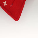 LOUIS VUITTON Pillow Cushion Wool Red MP1886 LV Auth 129979M-15