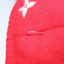 LOUIS VUITTON Pillow Cushion Wool Red MP1886 LV Auth 129979M-8