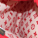 LOUIS VUITTON Pillow Cushion Wool Red MP1886 LV Auth 129979M-9
