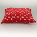 LOUIS VUITTON Pillow Cushion Wool Red MP1886 LV Auth 129979M-4