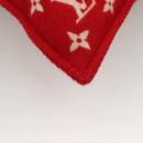 LOUIS VUITTON Pillow Cushion Wool Red MP1886 LV Auth 129979M-7