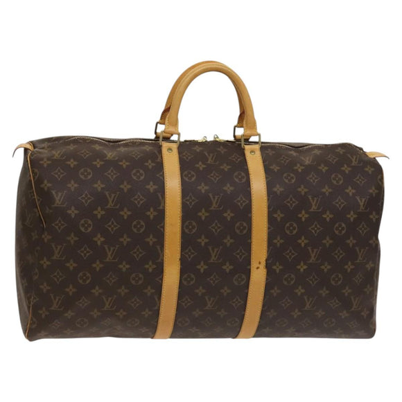 LOUIS VUITTON Monogram Keepall 55 Boston Bag M41424 LV Auth 129995V