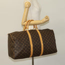 LOUIS VUITTON Monogram Keepall 55 Boston Bag M41424 LV Auth 129995V-21