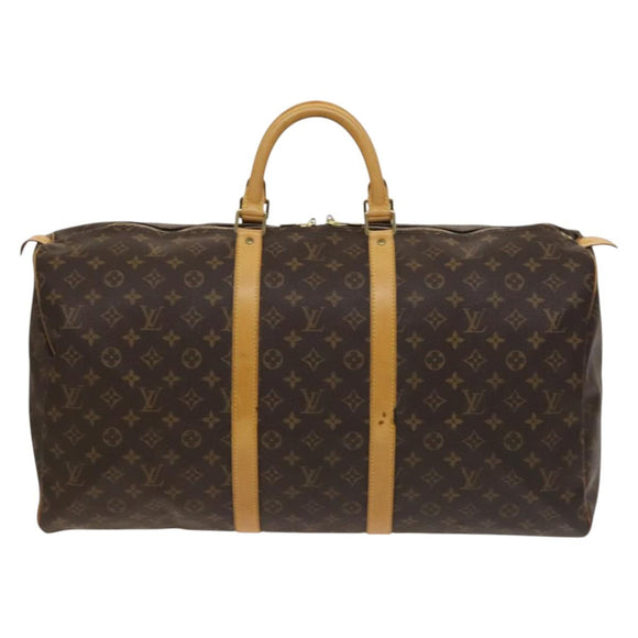 LOUIS VUITTON Monogram Keepall 55 Boston Bag M41424 LV Auth 129995V