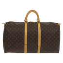 LOUIS VUITTON Monogram Keepall 55 Boston Bag M41424 LV Auth 129995V-2