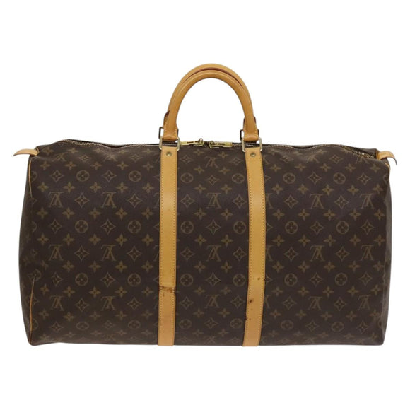 LOUIS VUITTON Monogram Keepall 55 Boston Bag M41424 LV Auth 129995V