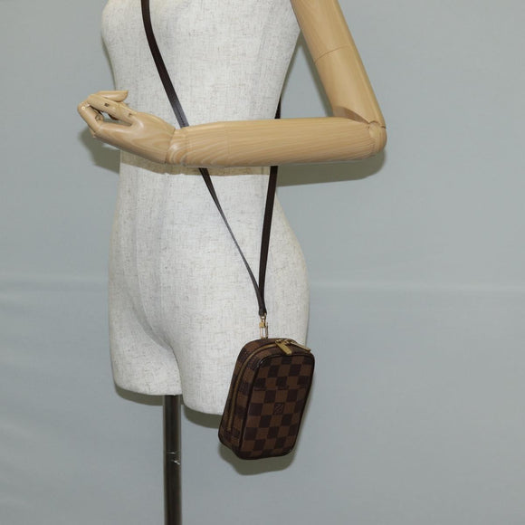 LOUIS VUITTON Damier Ebene Etui Okapi GM Pouch N61737 LV Auth 129998V