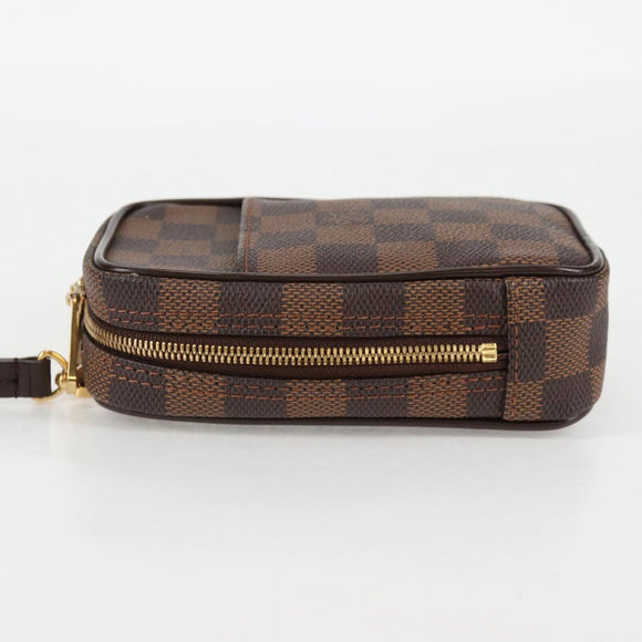LOUIS VUITTON Damier Ebene Etui Okapi GM Pouch N61737 LV Auth 129998V